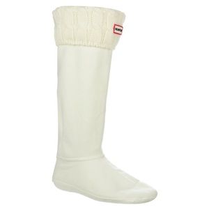Hunter Original Tall Boot Cable Sock White